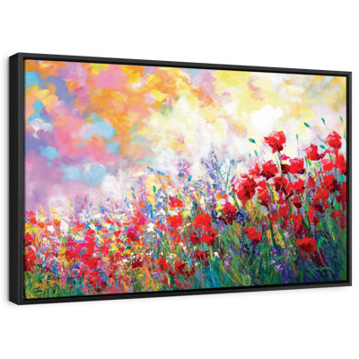 " Colourful Spring Wildflowers Canvas Print "