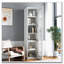 Armoire haute avec bibliothèque et porte vitrée
