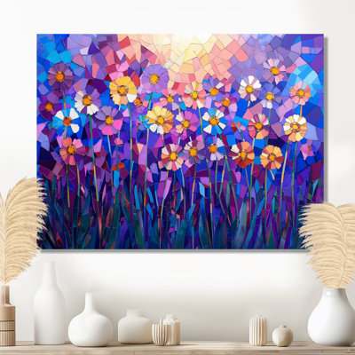 Lavande harmonie de jonquilles en été III - Art floral sur métal, jonquilles