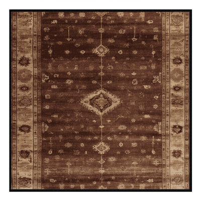 Tapis brun lavable à la machine