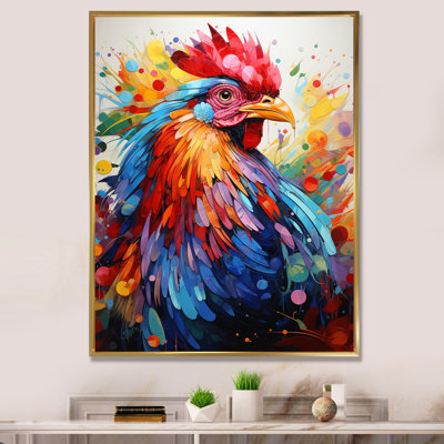 Colorful Rooster popart - Rooster Wall Decor