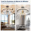 Ventilateur de plafond encastré moderne ultra-mince avec lumière DEL à intensité variable - télécommande à 6 vitesses, température de couleur continue - luminaire de chambre à coucher et de salon silencieux, noir