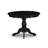 3 Piece Dining Set Includes a Round Kitchen Table with Wire Brushed Black Tabletop & 2 Stackable Polyester Fabric Chairs, Wire Brushed Black-567989447-595866855-567989444