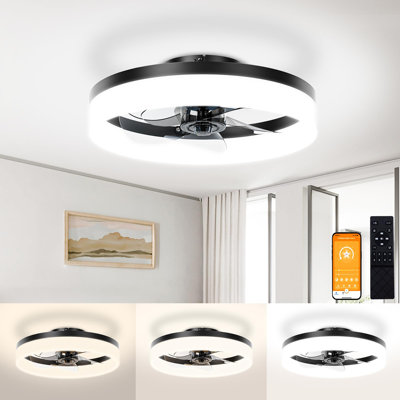 15.7 inch Small Ceiling Fans with Lights and Remote