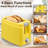 2 Slice Stainless Steel Toaster, LCD Display, Touch Button, 1.13" Wide Slot-106586435