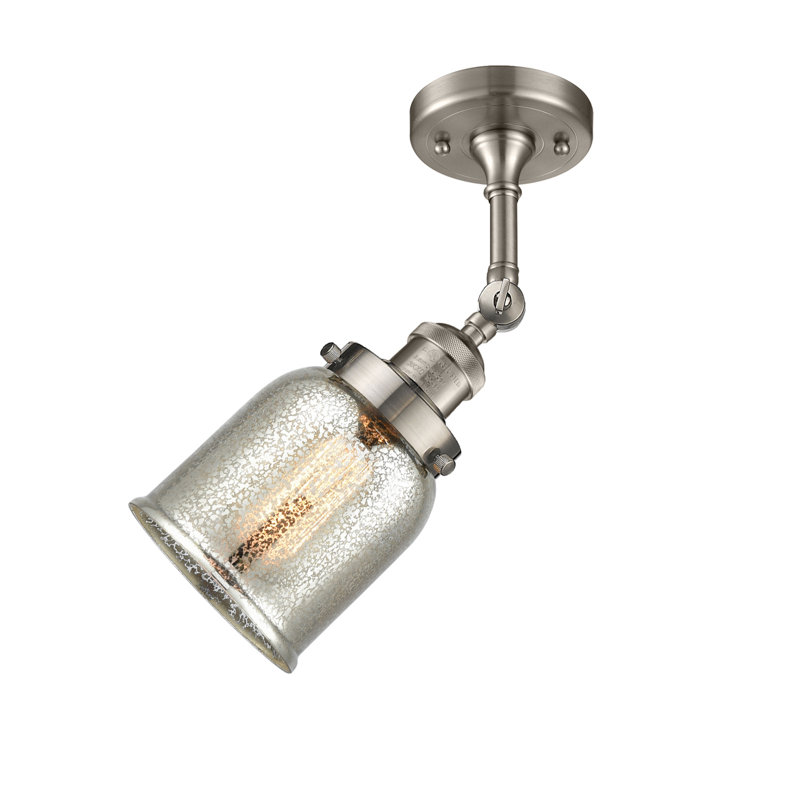 Franklin Restoration Bell - 1 Light 5" Sconce, Silver Mercury, Brushed Satin Nickel, No Bulb Included