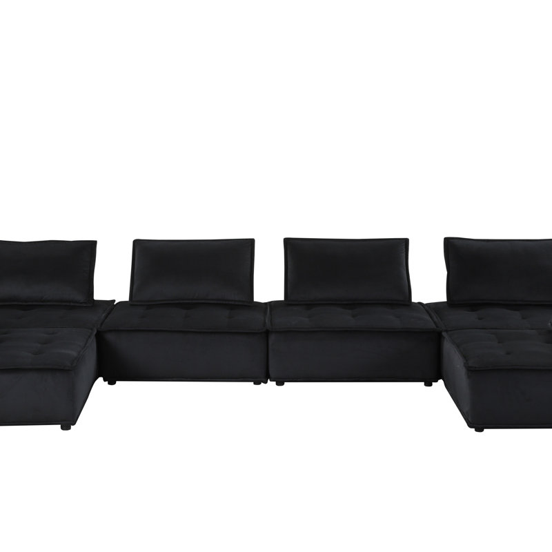 Canapé modulaire en U 6 places Velvet