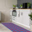 Tapis à carreaux bleu-53650009