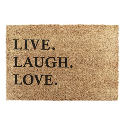 Barham Live Laugh Love Coir Kitchen Mat