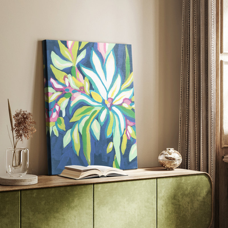 Blue Tropics IV - galerie Cavas sur mesure, H 12 po x l 8 po