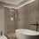 Système de douche thermostatique luxueux en laiton massif à 3 fonctions avec valve brute L 19,68 po x l 9,44 po