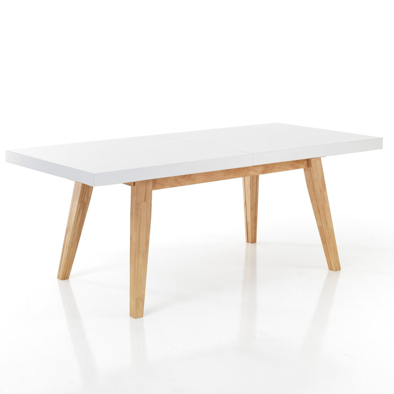 Lundy Extendable Oak Solid Wood Dining Table, Oak