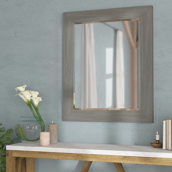 Gracie Oaks Wood Flat Wall Mirror & Reviews | Wayfair