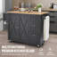 Armoire de rangement sur roulettes avec tiroir et tablettes pour îlot de cuisine