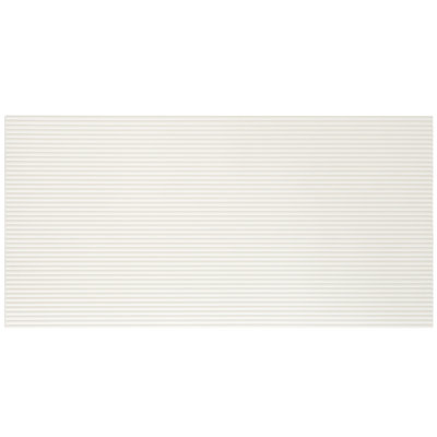 Carrelage mural nervuré grand format 24 x 48 en porcelaine blanche Terrain (15,55 pieds carrés / boîte) - paquet de 2