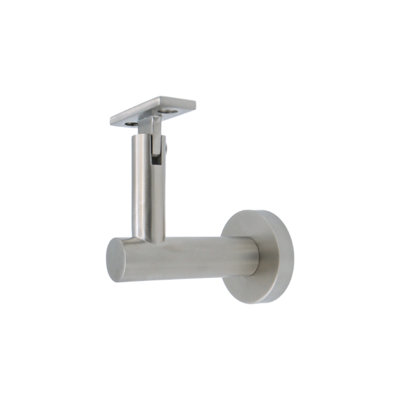 Surface Mount Handrail Bracket with Round Rose and Flat Plate