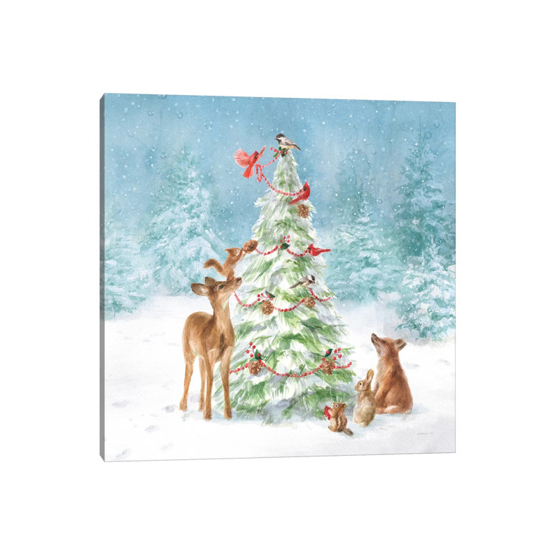 «Woodland Celebration II» par Danhui Nai - reproduction d'art, Toile tendue, Pas de tapis, H 48 po x l 48 po x 1,5 po