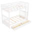 White Twintwin Bunk Bed With Storage - Adds Style To Bedroom And Ladders White, Fits Various Bedrooms