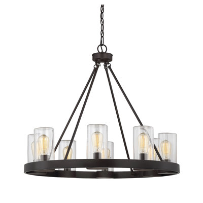 Clemons 8 -Bulb 27.63" H Outdoor Chandelier