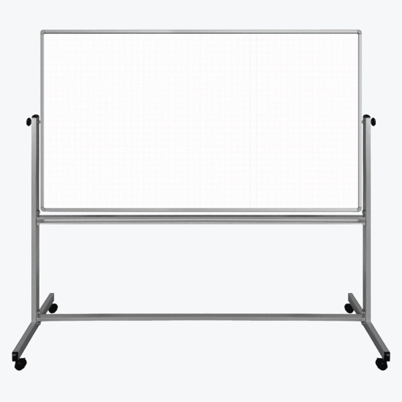 Freestanding Steel Reversible Magnetic Large - 6' - 8' Whiteboard, 69" x 74.5"