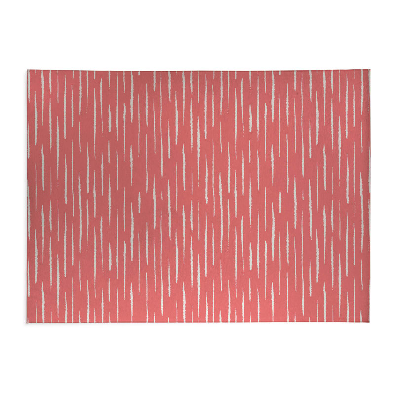 Tapis de cuisine à profil bas Lak, Vieux rose, Rectangle 5 pi x 7 pi