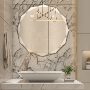 Frameless, Beveled Wall Mirror