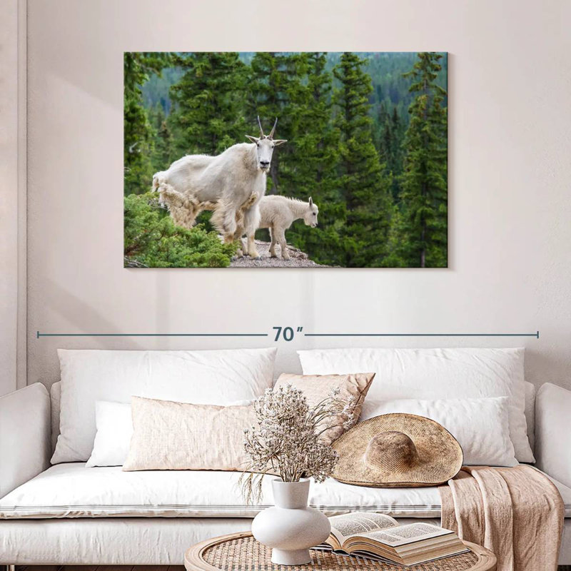 Cliff Mountain Goats, 30" H x 45" W