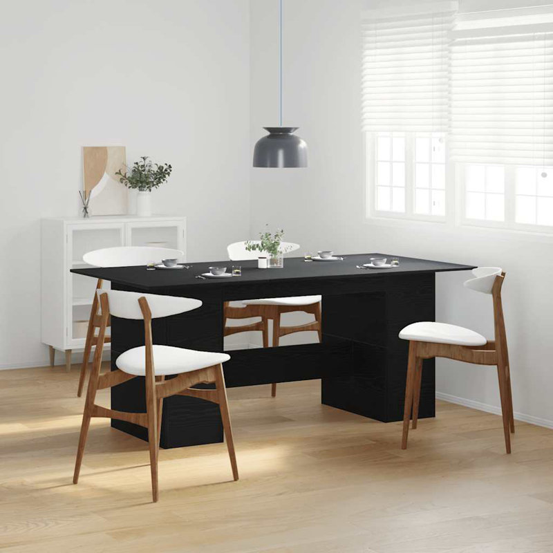 Aelia Dining Table, Black Oak