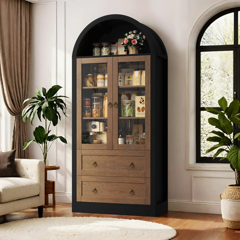 Armoire décorative, Brun / Noir