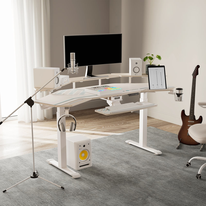 Bureau debout 72 po Marlyin, Érable / Blanc