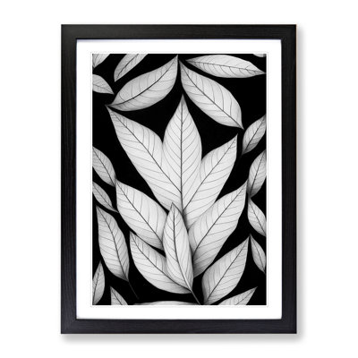 A Monochrome Leaves No.3 - Single Picture Frame Print