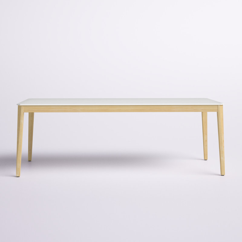 Alvine Solid Wood Base Dining Table, 30" H x 67" L x 40" W, White