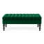 Cubed Tufted Rectangle Ottoman Storage Bench, Upholstered Plush Velvet Shoe Bench with Black Turned Wooden Legs-1466016849-1466016855
