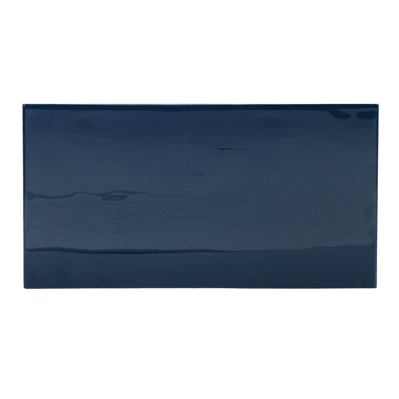 Salma Colorful Enamel End Table, Navy