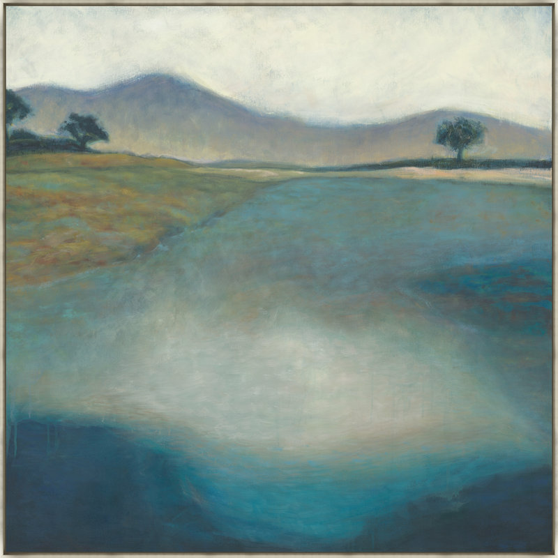 An Old Story par Victor Ryan - peinture sur toile tendue, H 37,5 po x l 37,5 po, Couche de verre