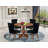 5-Piece Modern Dining Table Set with Polyester Fabric 4 Padded chairs, Button-Tufted Backs, and a Dining Table (Finish Option)-550425559-550425560-550425556