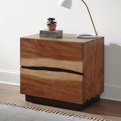 Table de chevet 2 tiroirs Smokey