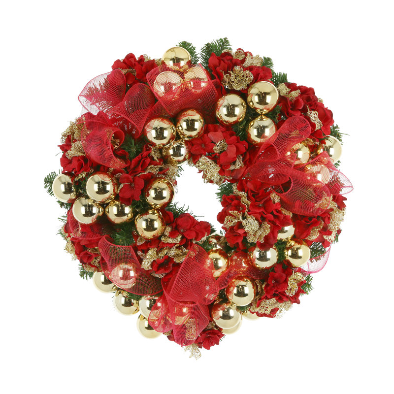 Jiair Handcrafted Faux Evergreen 26'' Wreath