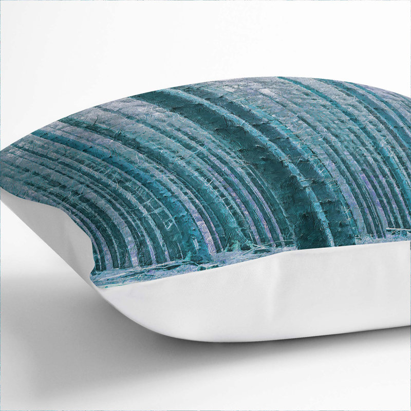 Striped Square Throw Cushion, 55cm H x 55cm W x 20cm D, White
