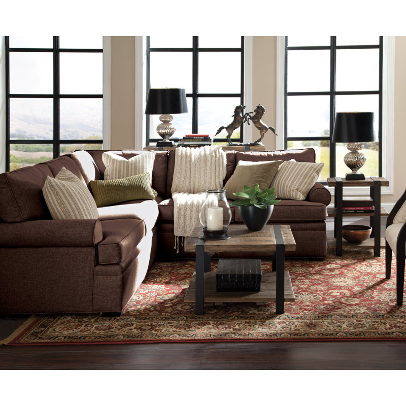 Nedra 27" Wide Rustic Industrial Solid Wood and Metal Frame Rectangular End Table With 2 Shelves