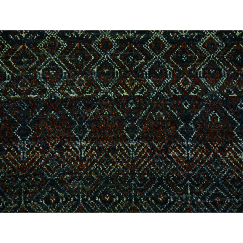 Tapis rond à motif géométrique en laine noué à la main 8 pi x 8 pi brun rouille Kohinoor Herat 66094F78615F4CC58DEA5CEA82B7C094