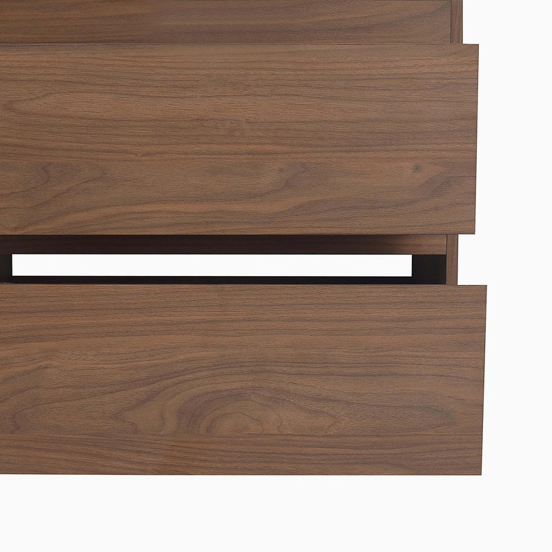 Meuble-lavabo mural en bois