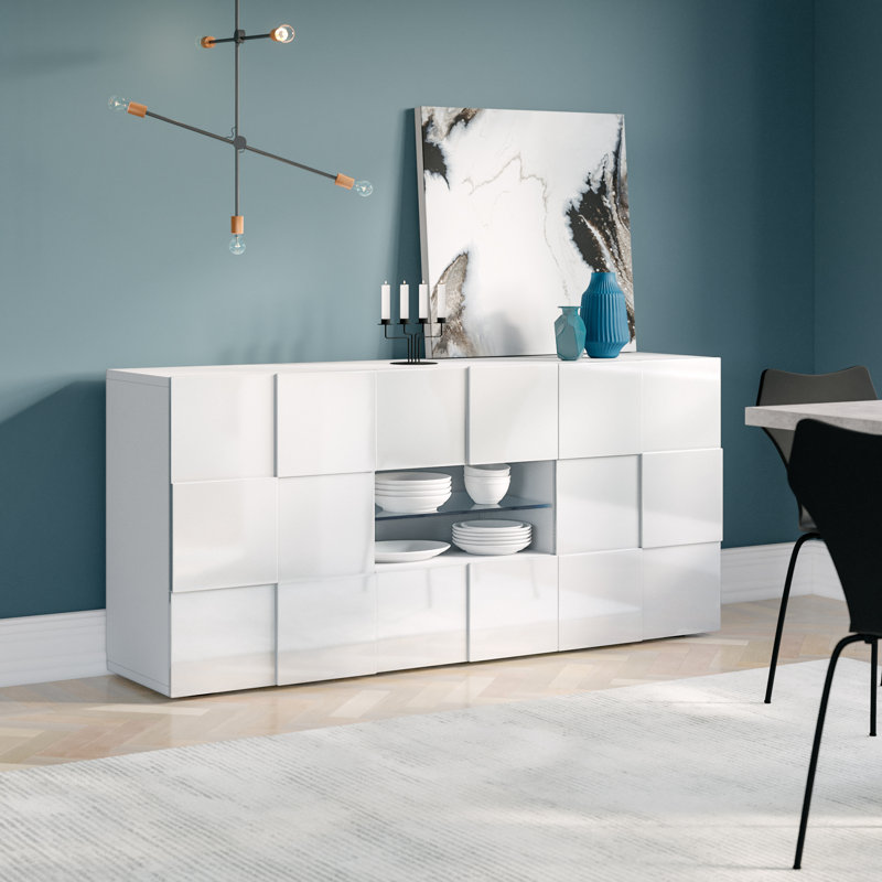 Bailee 181cm Sideboard, Gloss White