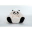Cozy Panda - Inspired, 28,76 po de profondeur, ultra doux, mousse à haute résilience, sans accoudoirs, utilisation en blanc et noir, 11,19 po de hauteur, dossier à coussin déchiqueté