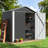 Outdoor Metal Storage Shed with Updated Frame Structure and Lockable Doors-97202365