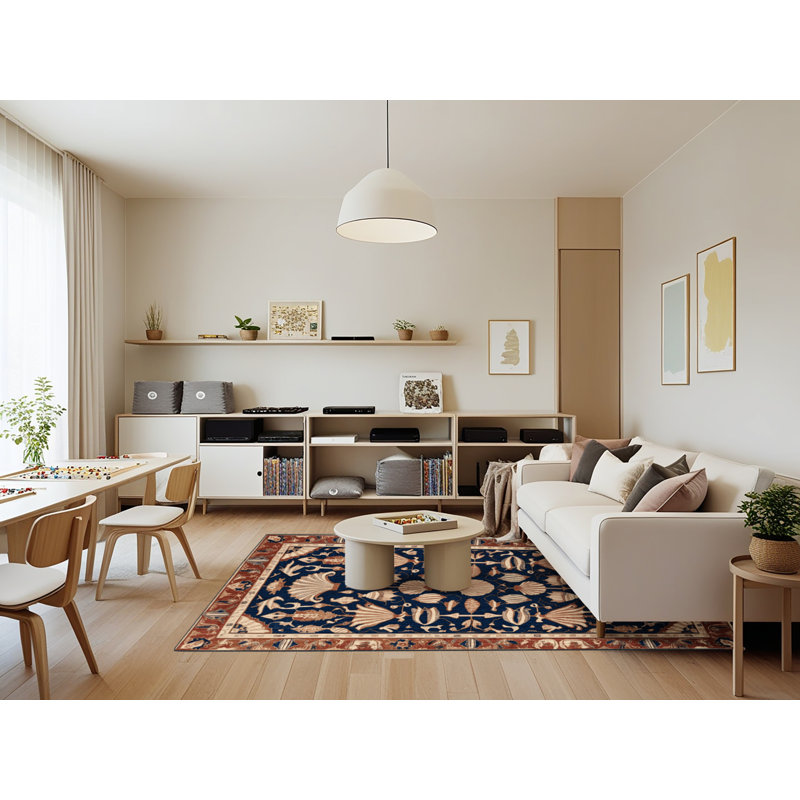 Machine Washable Persian Brown Area Rug, Rectangle 7' x 9'
