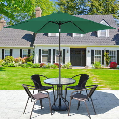Quintana Round Patio Outdoor Parasol Green