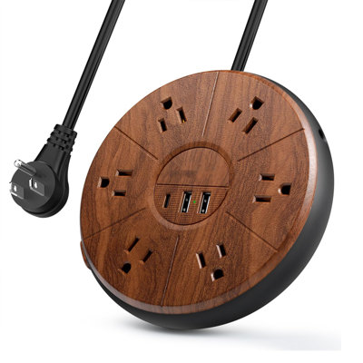 Power Strip With USB, PD 20W USB-C Power Strip, 6.5 FT Extension Cord With 6 Outlets, 1 USB-C, 2 USB-A, Power Strip Surge Protector, Wood Finish Desk -  MASTER CRAFT WINDOW AND DOOR, B0C7KXW8NY