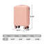 Bagage de cabine rigide en ABS 20 pouces avec roulettes - rose