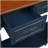 52-Inch Retro Half Moon Console Table, Solid Pine Wood Frame in Navy Blue